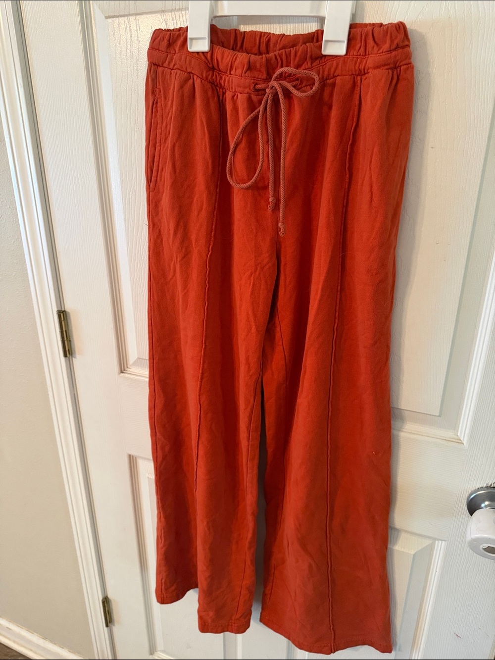 Women's Wide-Leg Sweatpants Orange S
